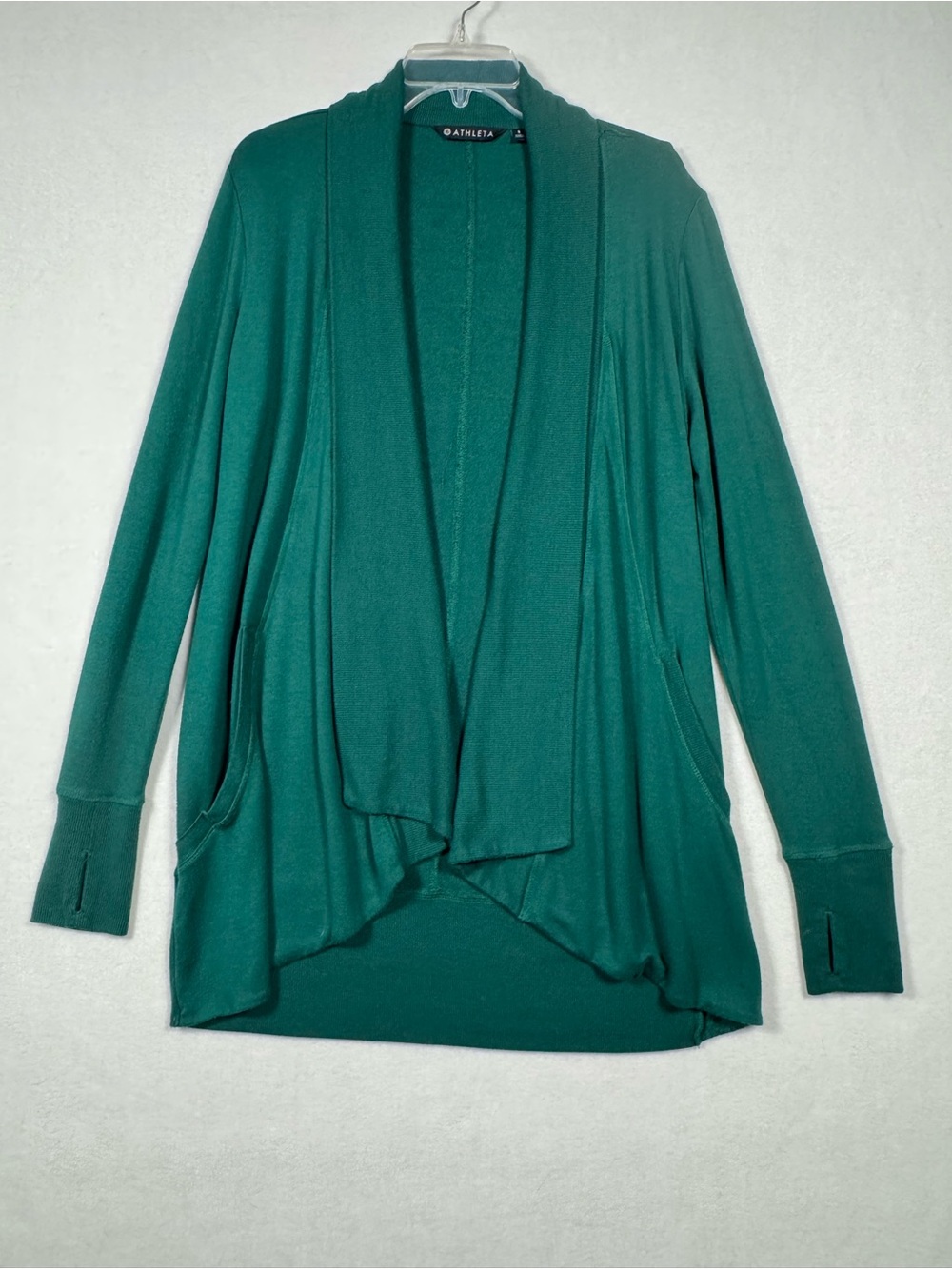 Athleta Pranayama Wrap Cardigan Sweater Green Size S Athleisure Loungewear
